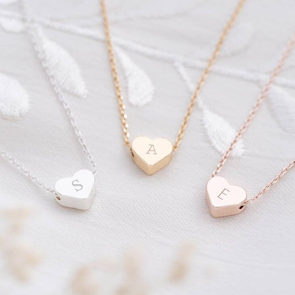 Personalized Heart Initial Necklace